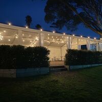 Adare marquee at night